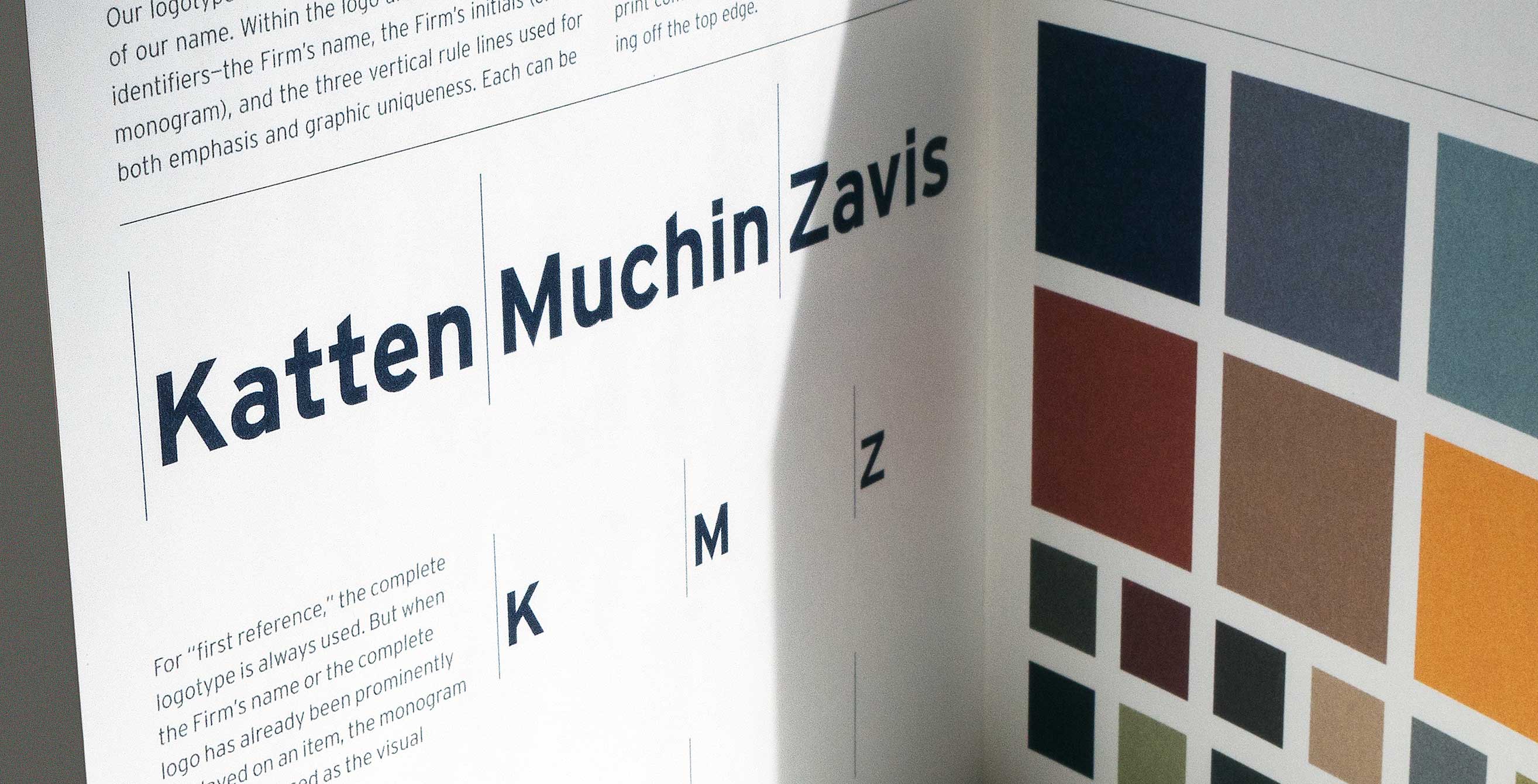 katten-m-zavis_practice-folders-recruiting-bookbranding-brochure_closeup.jpg Art Direction by: Bart Crosby, Crosby Associates